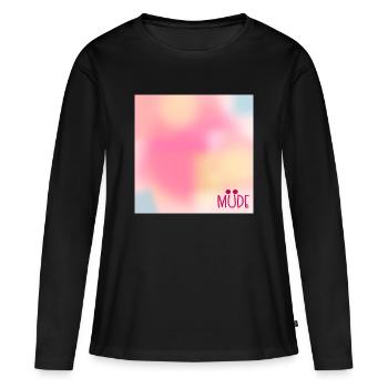 Himmel Stimmung Müde - Frauen Premium Bio Langarmshirt - Schwarz - Vorne - Julia (174cm)