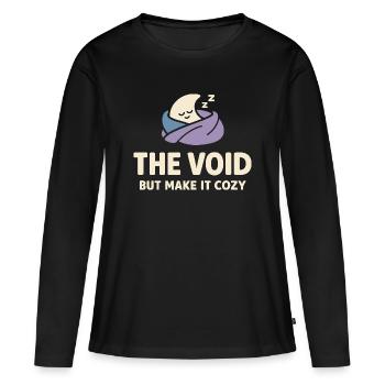 Existenzieller Humor, Nihilismus, Humor, - Frauen Premium Bio Langarmshirt - Schwarz - Vorne - Julia (174cm)