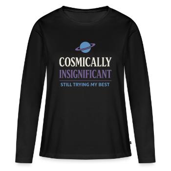 Existenzieller Humor, Nihilismus, Humor, - Frauen Premium Bio Langarmshirt - Schwarz - Vorne - Julia (174cm)
