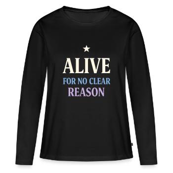 Existenzieller Humor, Nihilismus, Humor, - Frauen Premium Bio Langarmshirt - Schwarz - Vorne - Julia (174cm)