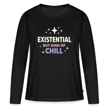 Existenzieller Humor, Nihilismus, Humor, - Frauen Premium Bio Langarmshirt - Schwarz - Vorne - Julia (174cm)