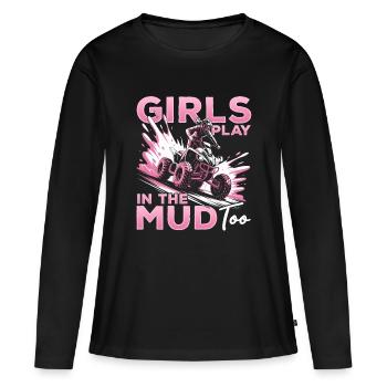 Quad ATV Femme Fille Quad Quad - T-shirt manches longues Premium bio Femme - noir - Devant - Julia (174cm)