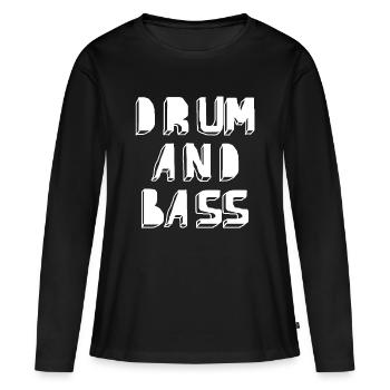 Trommel- und Bass-Neon-Glyphe - Frauen Premium Bio Langarmshirt - Schwarz - Vorne - Julia (174cm)