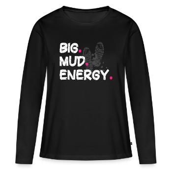 Big mud energy Schlammlauf Mud Run Muddy Race - Women's Premium Organic Long Sleeve Shirt - black - Front - Julia (174cm)