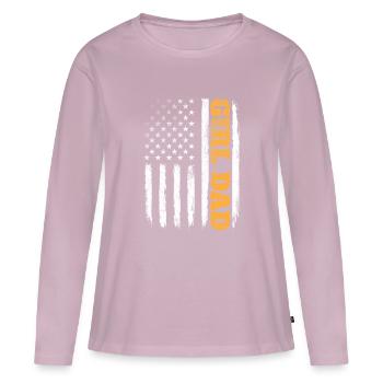 Girl Dad Proud Father Of Daughters - Women's Premium Organic Long Sleeve Shirt - dusky pink - Front - Julia (174cm)