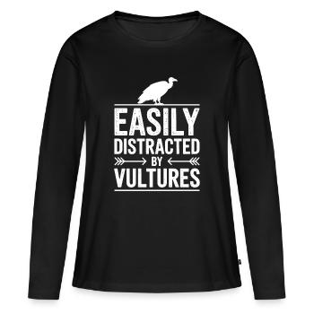 Vulture Sayings Vulture Funny Vulture Gift - Women's Premium Organic Long Sleeve Shirt - black - Front - Julia (174cm)