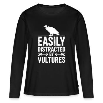 Vulture Sayings Vulture Funny Vulture Gift - Women's Premium Organic Long Sleeve Shirt - black - Front - Julia (174cm)