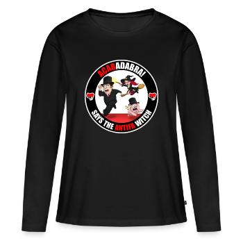 The Antifa Witch - Rich - T-shirt manches longues Premium bio Femme - noir - Devant - Julia (174cm)