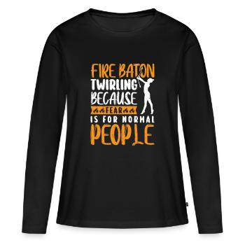 Danseuse de l’école de danse Vortex Dance - T-shirt manches longues Premium bio Femme - noir - Devant - Julia (174cm)