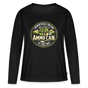 Only with cache at the destination | Geocaching Humor - Women's Premium Organic Long Sleeve Shirt - black - Front - Julia (174cm)