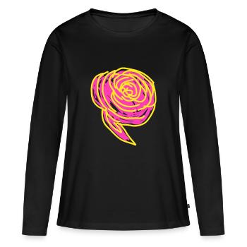 Ranunculus - T-shirt manches longues Premium bio Femme - noir - Devant - Julia (174cm)