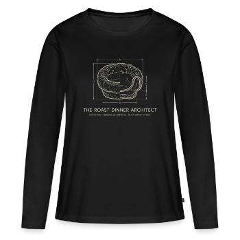Architecte du dîner rôti - Yorkshire Pudding - T-shirt manches longues Premium bio Femme - noir - Devant - Julia (174cm)