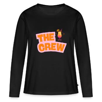 The Crew - Cocktail - personalisierbar - Frauen Premium Bio Langarmshirt - Schwarz - Vorne - Julia (174cm)