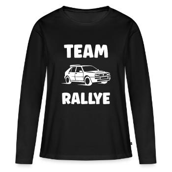 rallye - T-shirt manches longues Premium bio Femme - noir - Devant - Julia (174cm)