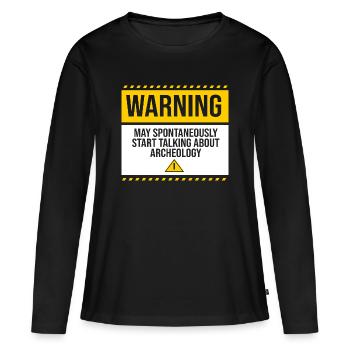 archéologie - T-shirt manches longues Premium bio Femme - noir - Devant - Julia (174cm)