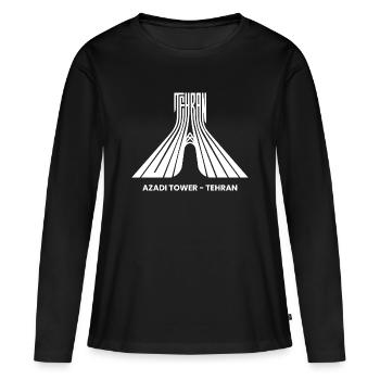 Téhéran, Iran Tournée de la capitale Touristes Iraniens - T-shirt manches longues Premium bio Femme - noir - Devant - Julia (174cm)