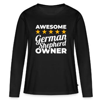 Toller Schäferhund Besitzer - Frauen Premium Bio Langarmshirt - Schwarz - Vorne - Julia (174cm)