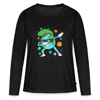 Géologie Archéologie - T-shirt manches longues Premium bio Femme - noir - Devant - Julia (174cm)