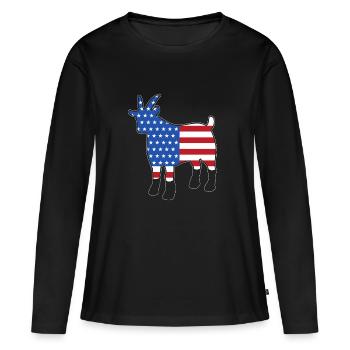 Viehzüchter Vieh - Frauen Premium Bio Langarmshirt - Schwarz - Vorne - Julia (174cm)