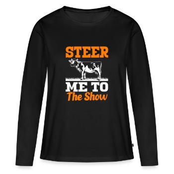 Viehzüchter Vieh - Frauen Premium Bio Langarmshirt - Schwarz - Vorne - Julia (174cm)