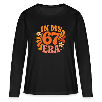 In My 67 Era Italian Brainrot Humor Geburtstag - Frauen Premium Bio Langarmshirt - Schwarz - Vorne - Julia (174cm)