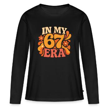 In My 67 Era Italian Brainrot Humor Geburtstag - Frauen Premium Bio Langarmshirt - Schwarz - Vorne - Julia (174cm)