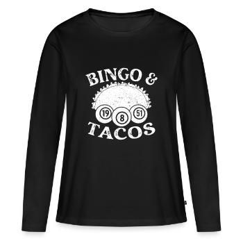 Bingo Player Bingo Tacos Bingo - Women's Premium Organic Long Sleeve Shirt - black - Front - Julia (174cm)