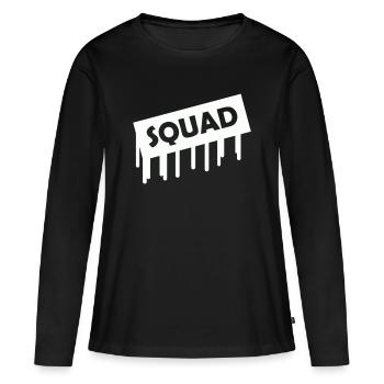 squad- - Frauen Premium Bio Langarmshirt - Schwarz - Vorne - Julia (174cm)