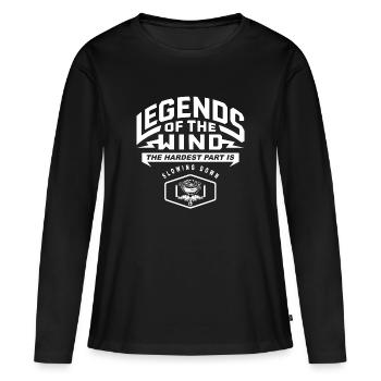 Legenden des Windes - Frauen Premium Bio Langarmshirt - Schwarz - Vorne - Julia (174cm)