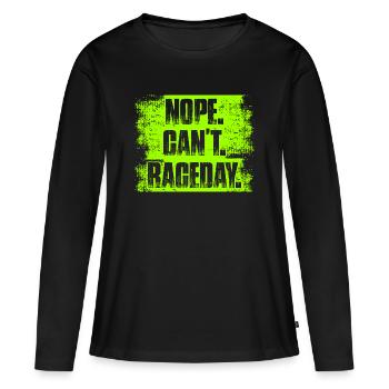 Non, je ne peux pas le jour de la course, amateur de voitures, mécanicien, - T-shirt manches longues Premium bio Femme - noir - Devant - Julia (174cm)
