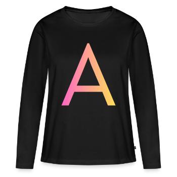 A - T-shirt manches longues Premium bio Femme - noir - Devant - Julia (174cm)