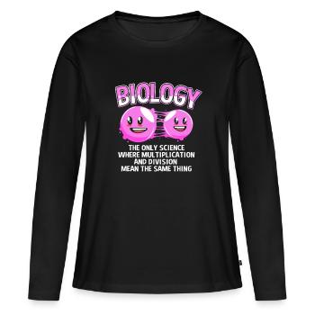 Molekül Strukturformel - Frauen Premium Bio Langarmshirt - Schwarz - Vorne - Julia (174cm)