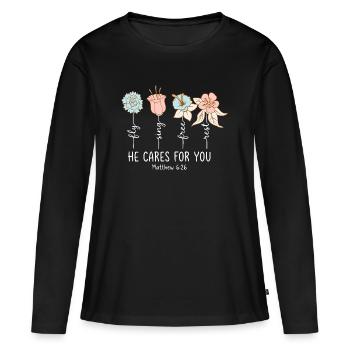 Kids Christian Toddler Armor Of God - Frauen Premium Bio Langarmshirt - Schwarz - Vorne - Julia (174cm)