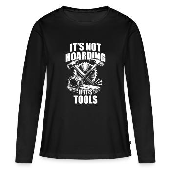 Ce n’est pas de la charpentier menuisière de la menuiserie, ce n’est pas de la charpenterie de la menuiserie, de la théologie - T-shirt manches longues Premium bio Femme - noir - Devant - Julia (174cm)