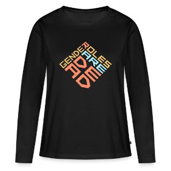 Les rôles de genre sont morts déclaration liberté - T-shirt manches longues Premium bio Femme - noir - Devant - Julia (174cm)