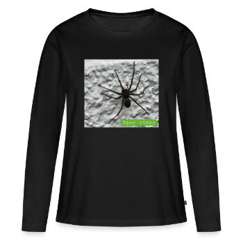 Spinne - Frauen Premium Bio Langarmshirt - Schwarz - Vorne - Julia (174cm)