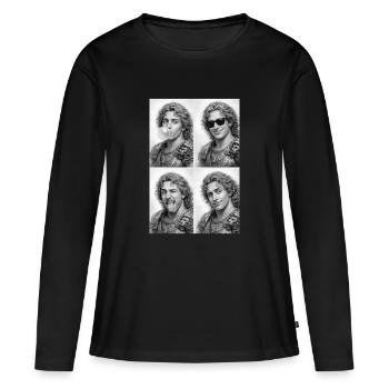 Bande photo d’Alexandre le Grand - T-shirt manches longues Premium bio Femme - noir - Devant - Julia (174cm)