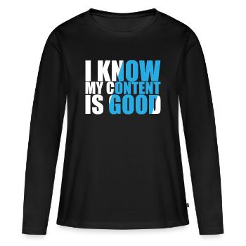 Content Creator Vlogger Online Streamer Influencer - Frauen Premium Bio Langarmshirt - Schwarz - Vorne - Julia (174cm)