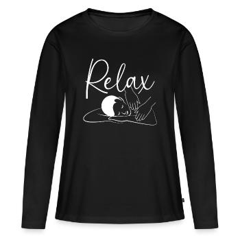 Naturopath Masseur Masseuse Massage - Women's Premium Organic Long Sleeve Shirt - black - Front - Julia (174cm)