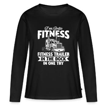 Fitness Truck Dock Challenge Trucker - Women's Premium Organic Long Sleeve Shirt - black - Front - Julia (174cm)