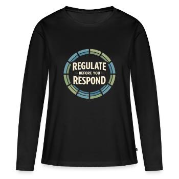 Guérison somatique Thérapie somatique - T-shirt manches longues Premium bio Femme - noir - Devant - Julia (174cm)