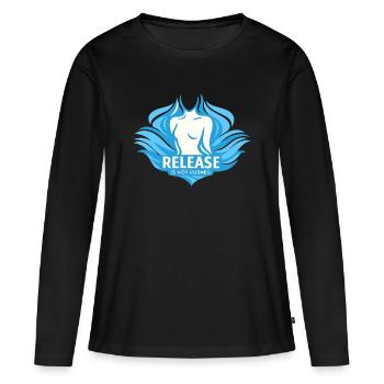 Guérison somatique Thérapie somatique - T-shirt manches longues Premium bio Femme - noir - Devant - Julia (174cm)