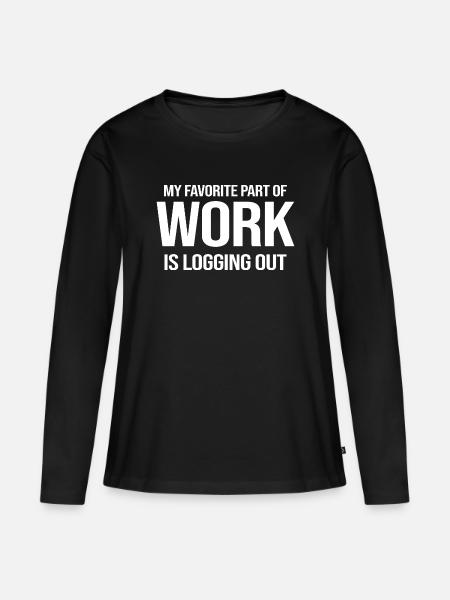 Arbeitshumor - Frauen Premium Bio Langarmshirt - Schwarz