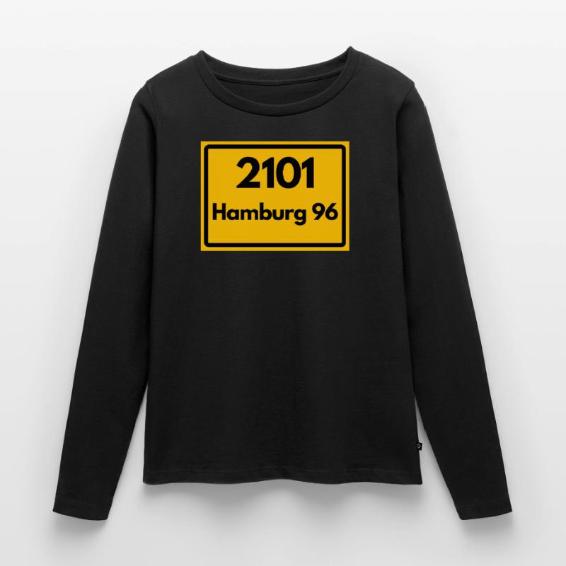 OLD POSTCODE POSTCODE RETRO 2101 HAMBURG 96 HEIMAT Women's Premium Organic Long Sleeve Shirt