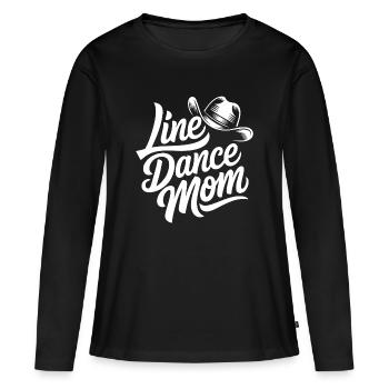 Line Dance Mom - Women's Premium Organic Long Sleeve Shirt - black - Front - Julia (174cm)