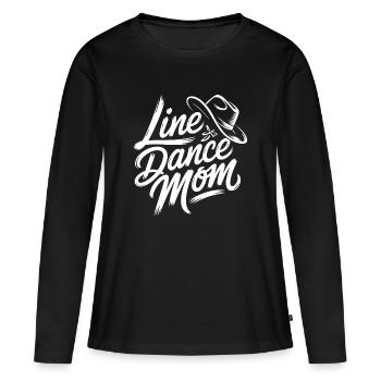 Maman de danse occidentale - T-shirt manches longues Premium bio Femme - noir - Devant - Julia (174cm)