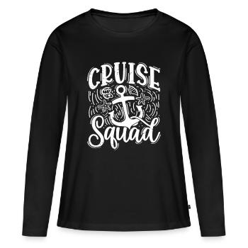 Cruise Squad - Frauen Premium Bio Langarmshirt - Schwarz - Vorne - Julia (174cm)