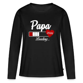 Papa Loading 2026 - Women's Premium Organic Long Sleeve Shirt - black - Front - Julia (174cm)