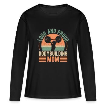 Fitness Motivation Bodybuilder Mom Gym - Women's Premium Organic Long Sleeve Shirt - black - Front - Julia (174cm)