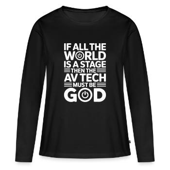 Le dieu de la technologie AV sur scène - T-shirt manches longues Premium bio Femme - noir - Devant - Julia (174cm)